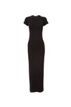 Soft Short Sleeve Maxi Dress, BLACK - alternate image 6