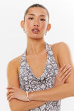 Luxe Cowl Neck Bodysuit, ADRIANA SNAKE GREY - alternate image 2