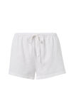 Henley Relaxed Linen Short, WHITE - alternate image 6