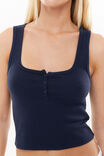 Hailey Henley Tank, ALL STAR NAVY - alternate image 4