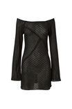 Jessa Bell Sleeve Knit Mini Dress, BLACK - alternate image 6