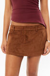 Rylie Micro Skort, BRUNETTE BROWN SUEDETTE - alternate image 4