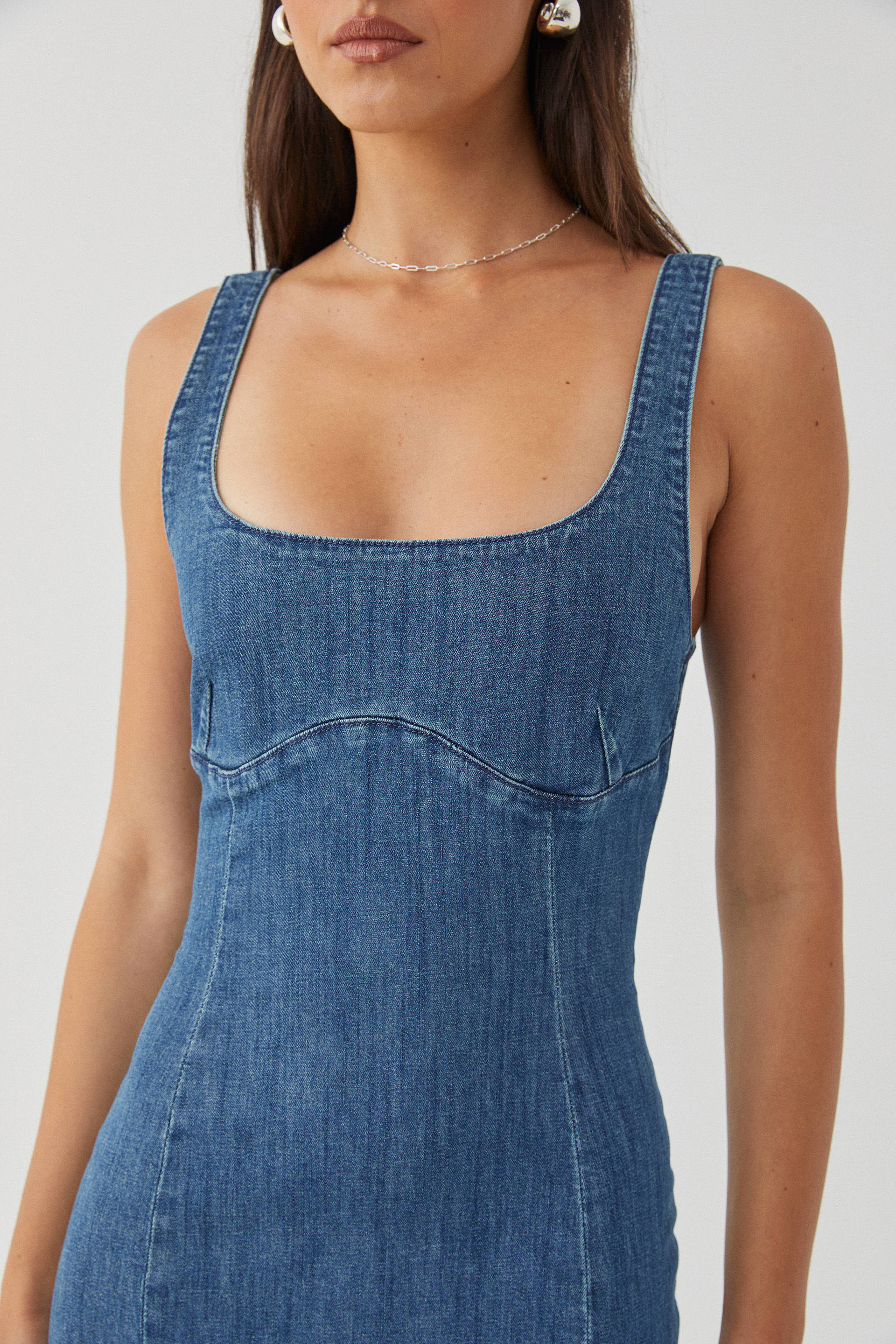 Andie Denim Maxi Dress Collective Dress