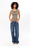 Carly Cowl Neck Top, OLIVE GREEN - alternate image 2