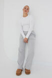 Relaxed Wide Leg Track Pant, SILVER GREY MARLE - alternate image 5