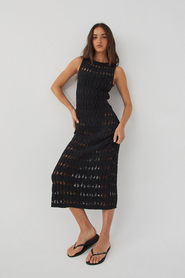 Thea Maxi Dress, BLACK