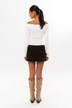 Gwen Corduroy Mini Skirt, BRUNETTE BROWN - alternate image 3