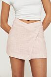 Trixie Boucle Wrap Mini Skirt, PINK/WHITE