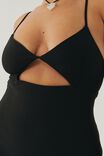 Indie Low Back Midi Dress, BLACK - alternate image 4