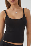 Kiki Scoop Neck Tank, BLACK - alternate image 4