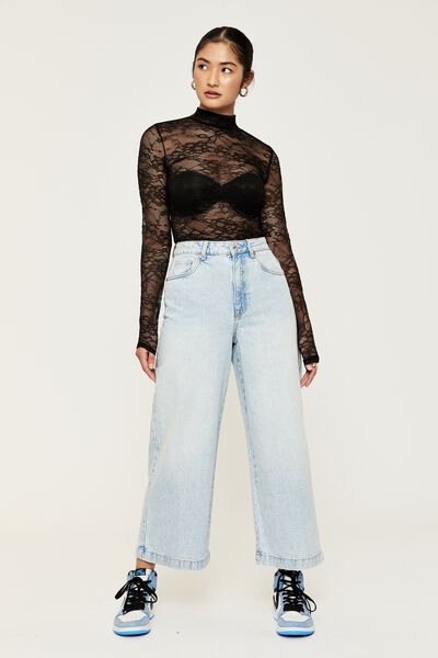 Cropped Wide Leg Jean, OUTBACK BLUE FADE