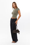 Luxe Longline Tee, OLIVE GREEN - alternate image 5