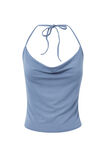 Soft Cowl Neck Halter Top, FROST BLUE - alternate image 6