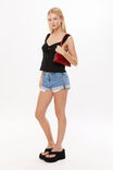 Sadie Tie Front Top, BLACK - alternate image 5