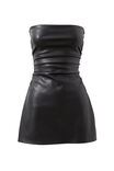 Charli Faux Leather Strapless Mini Dress, BLACK - alternate image 6