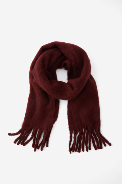 Oversized Fluffy Scarf, WINTER WINE