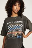 Camryn Oversized Printed T Shirt, ACID WASH PHANTOM/SANTA MONICA RACING