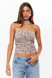 Milly Mesh Halter Top, IZABEL CHEETAH BROWN - alternate image 2