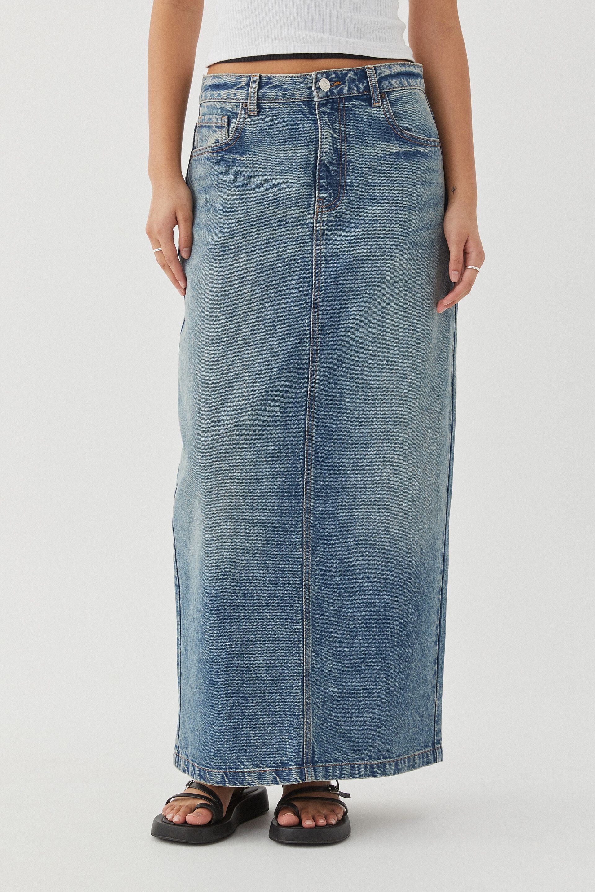 Supre discount denim skirt