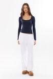 Riri Scoop Neck Long Sleeve, ALL STAR NAVY - alternate image 2