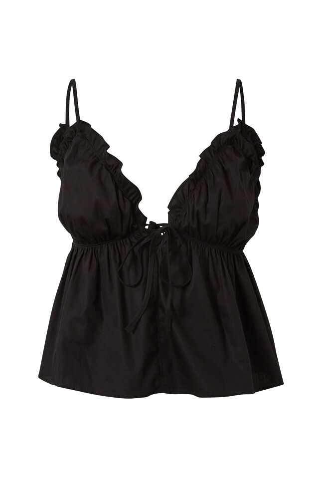 Tori Babydoll Cami, BLACK