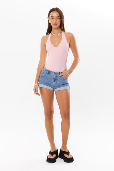 Cuffed Denim Short, HOUSTON BLUE