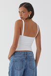 Luxe Ruched Sleeveless Top, WHITE - alternate image 3
