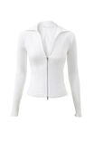 Isabel Zip Through Shirt, WHITE - alternate image 6