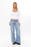 Riri Scoop Neck Long Sleeve Top, WHITE - alternate image 2