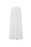 Sadie Tiered Maxi Skirt, SUMMER WHITE - alternate image 7