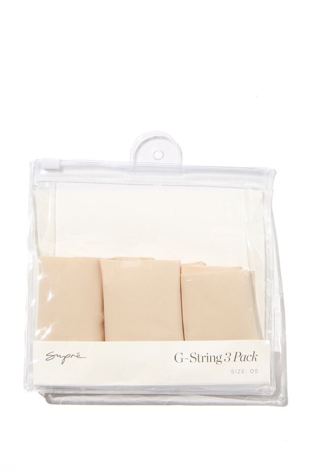 G String 3 Pack, NUDE