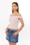 Sienna Ruched Top, GRAPEFRUIT PINK - alternate image 2