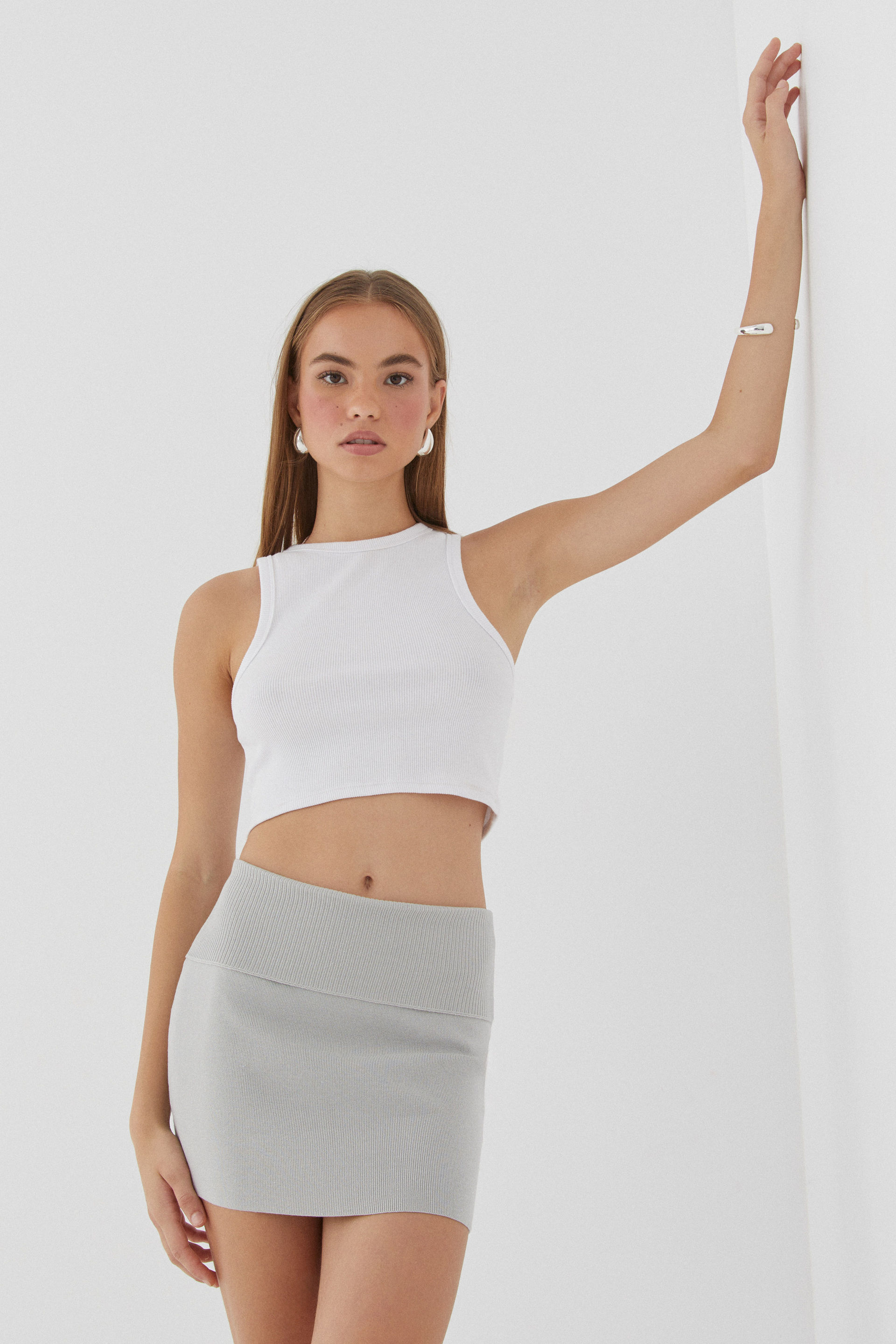 Knit skirt mini top