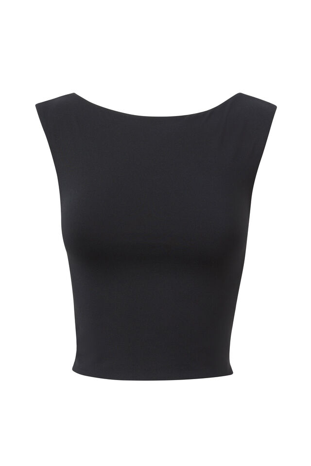 Super Smooth Backless Tank, BLACK