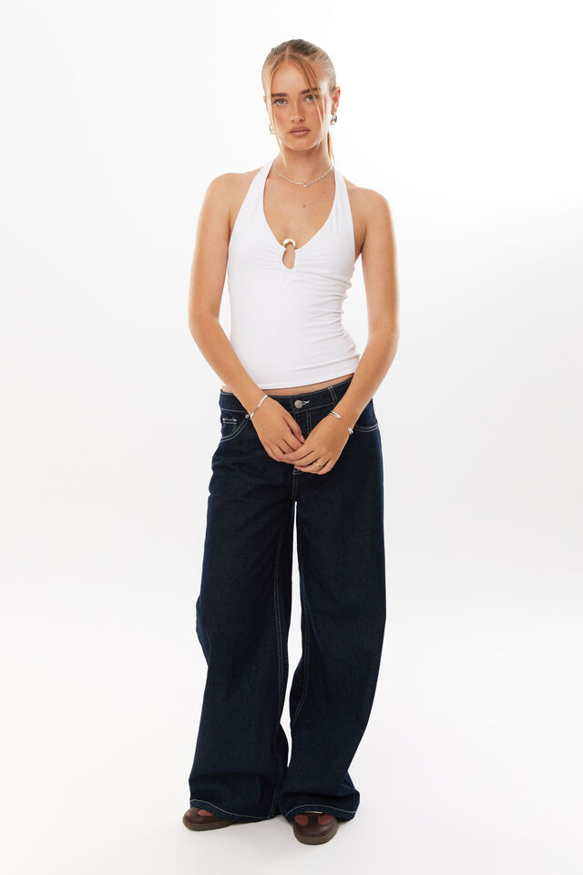 Soft Andi Halter Top, WHITE