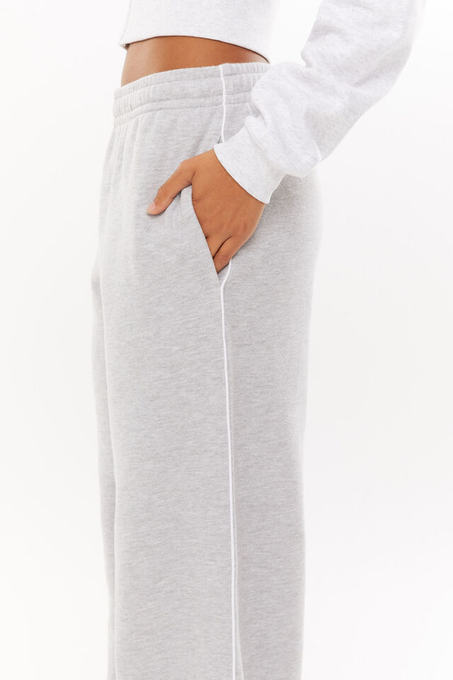 Jordyn Wide Leg Track Pant, GREY MARLE