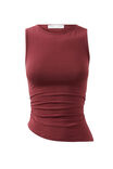 Soft Blair Ruched Tank, DARK PLUM - alternate image 6