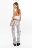 Low Rise Straight Jean, LOLA PYTHON GREY - alternate image 3
