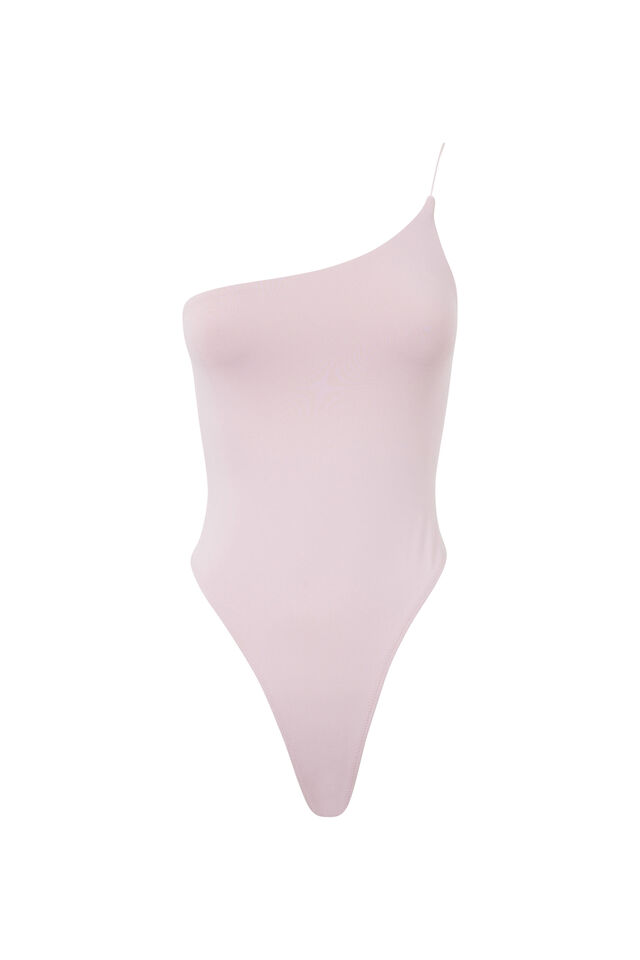 Luxe One Shoulder Bodysuit, MUTED ORCHID