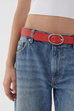 Classic Squoval Belt, RED/SILVER - alternate image 2