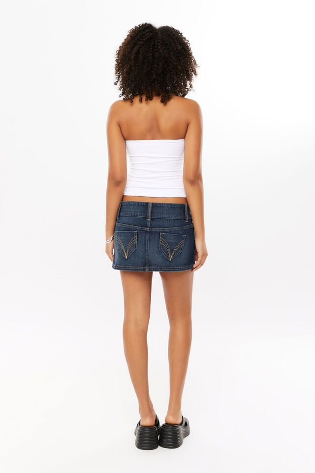 Y2k Denim Mini Skirt, BRITNEY BLUE