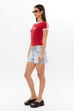 Candi Fitted Ringer Tee, LIPSTICK RED/PARIS - alternate image 5