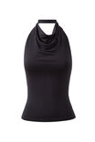 Soft Selena Halter Top, BLACK - alternate image 6