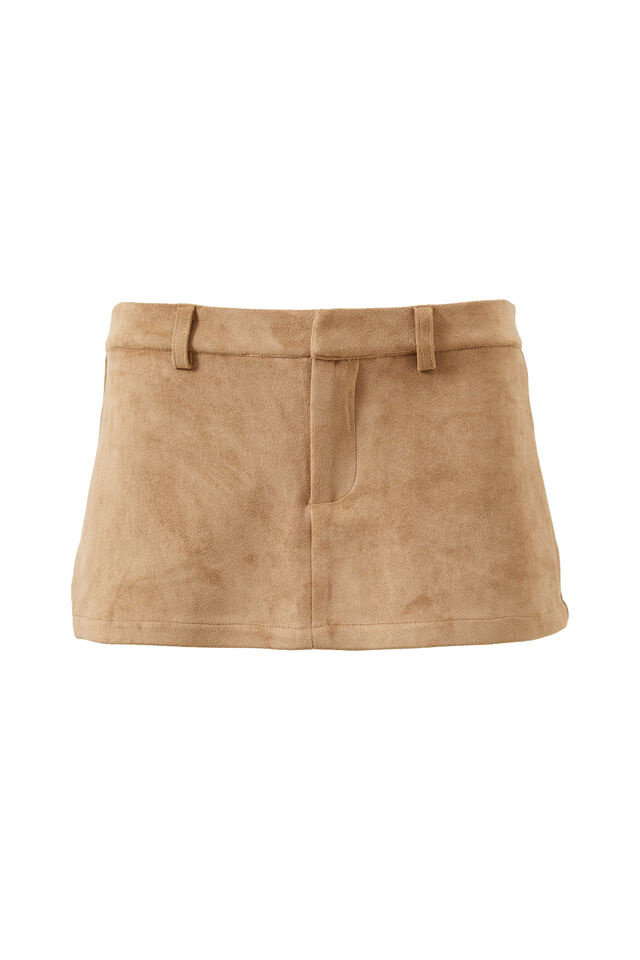 Rylie Micro Skort, TAUPE SUEDETTE