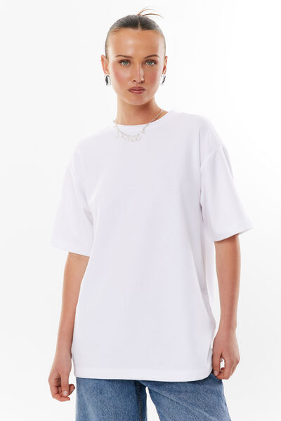 Oversized Tee, WHITE