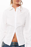 Layla Fitted Shirt, WHITE - alternate image 4