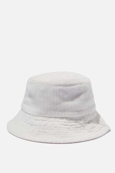 Freddie Cord Bucket Hat, WINTER WHITE