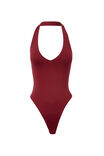 Luxe Halter Bodysuit, DEEP CHERRY - alternate image 6