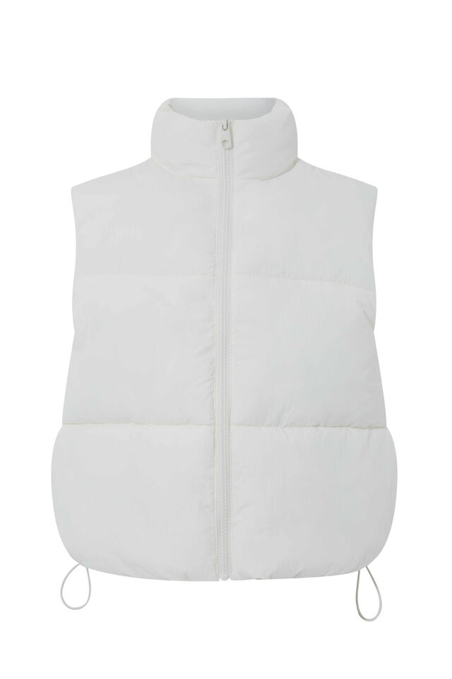 Recycled Puffer Vest, WINTER WHITE