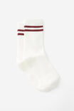 SPORTY STRIPE/DARK PLUM